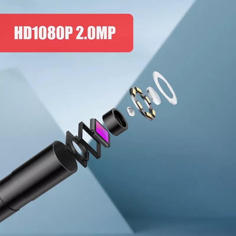 2.4'' IPS Screen Industrial Endoscope Camera HD1080P 50 Meter Pipe Sewer Inspection Borescope IP68 Waterproof LED 2600mAh P100 - Image 2