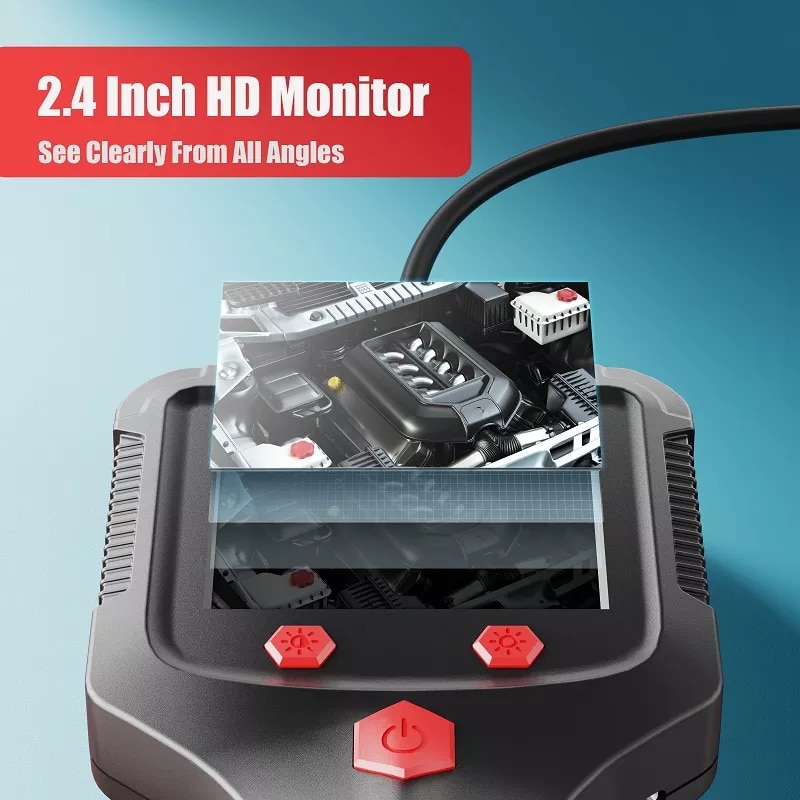 2.4'' IPS Screen Industrial Endoscope Camera HD1080P 50 Meter Pipe Sewer Inspection Borescope IP68 Waterproof LED 2600mAh P100 - Image 3