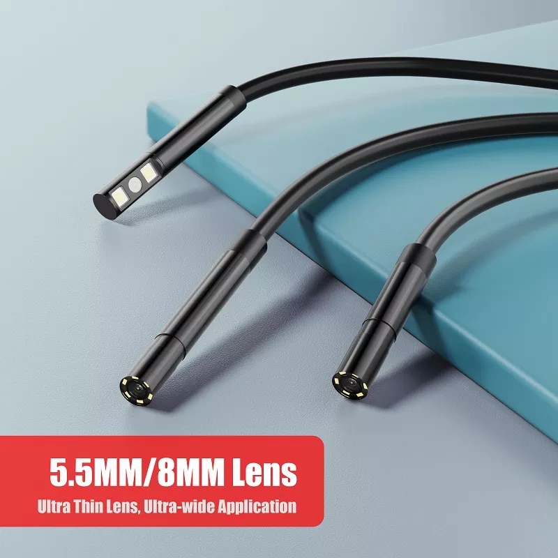 2.4'' IPS Screen Industrial Endoscope Camera HD1080P 50 Meter Pipe Sewer Inspection Borescope IP68 Waterproof LED 2600mAh P100 - Image 4